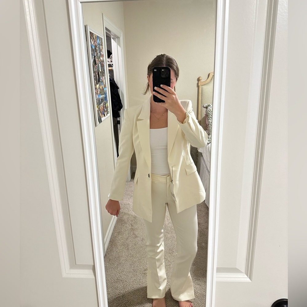 ZARA white blazer